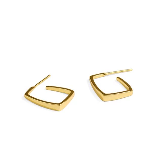 SQUARE GOLD EARRING