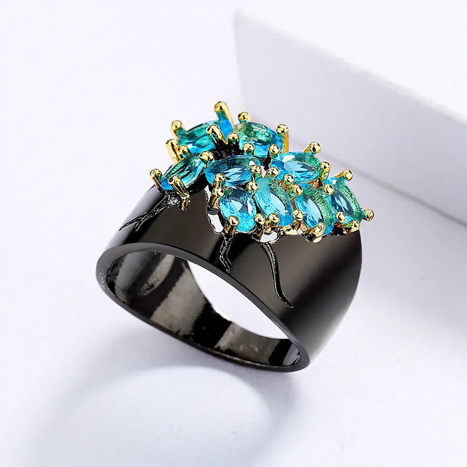 VINTAGE OCEAN BLUE RING