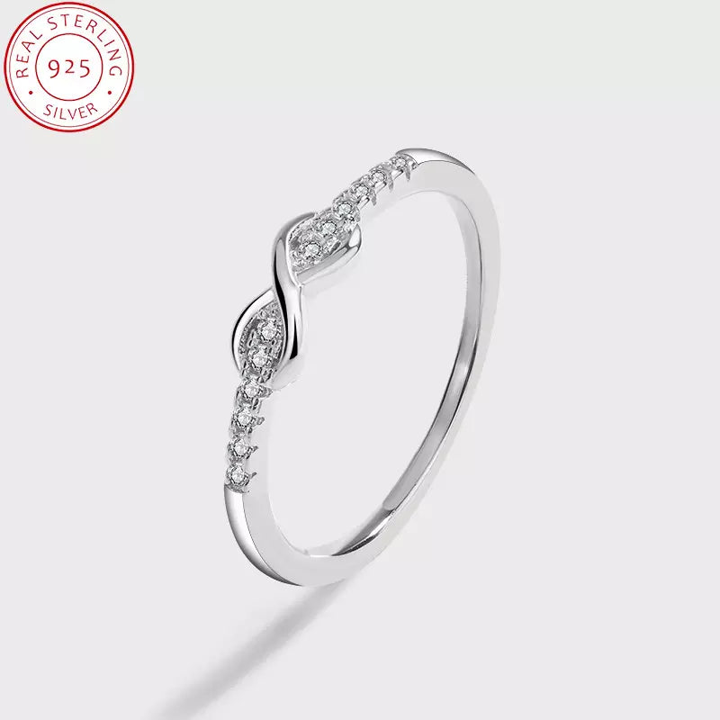 925 STERLING SILVER INFINITY LOVE ZIRCON RING