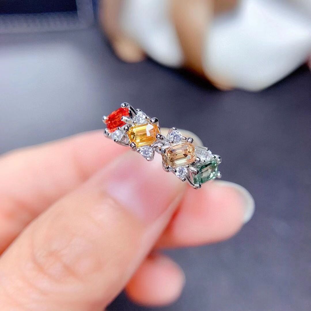 MULTI COLOR CRYSTAL RING