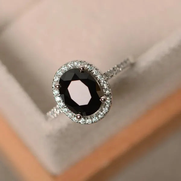 BLACK GEM ZIRCON RING