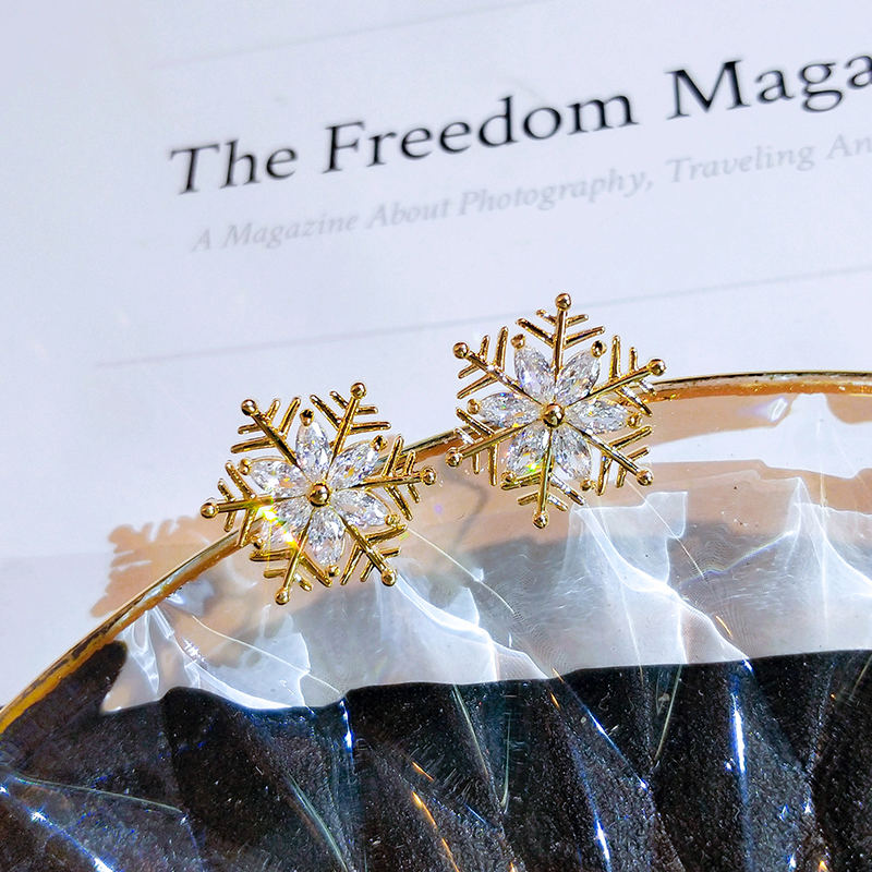 SNOWFLAKE ZIRCON EARRINGS