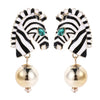 ZEBRA DRIPPING EARRINGS