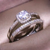 LOFTY PLATINUM PLATED ZIRCON RING