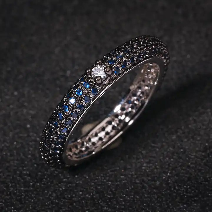 BLUE ETERNITY ZIRCON RING