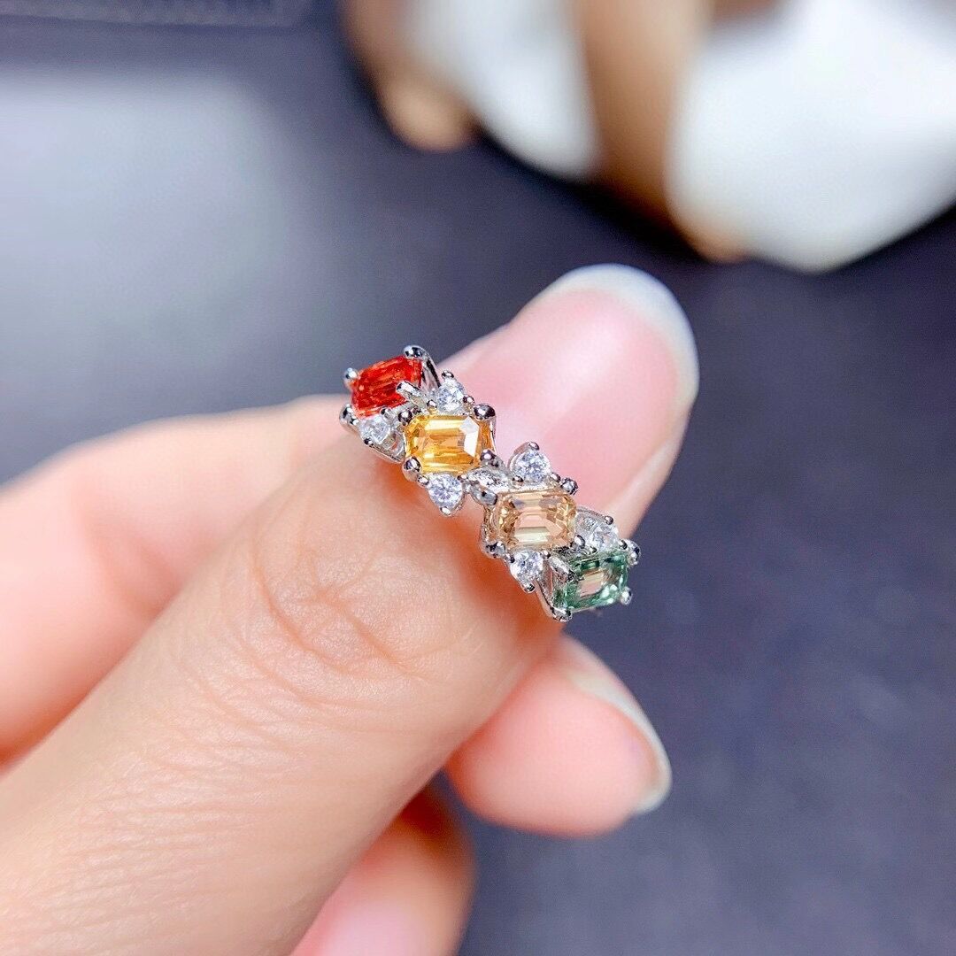 MULTI COLOR CRYSTAL RING