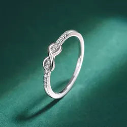 925 STERLING SILVER INFINITY LOVE ZIRCON RING