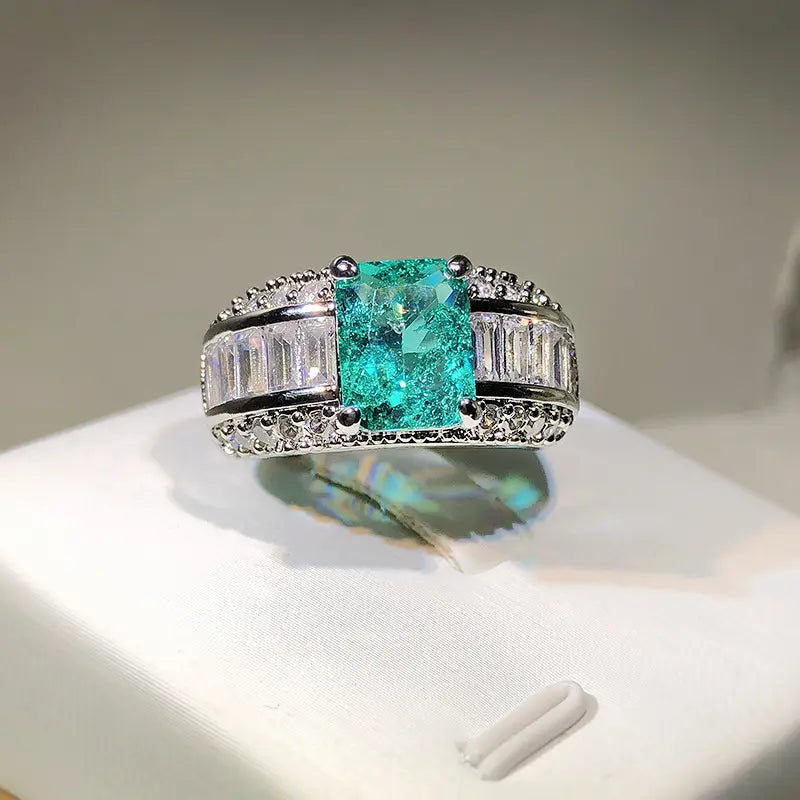 PARAIBA ZIRCON RING