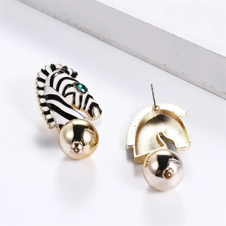 ZEBRA DRIPPING EARRINGS