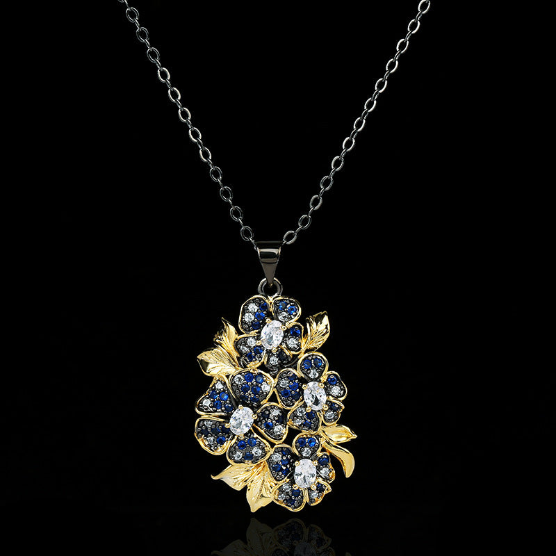 BLUE HUE ZIRCON FLOWER SET