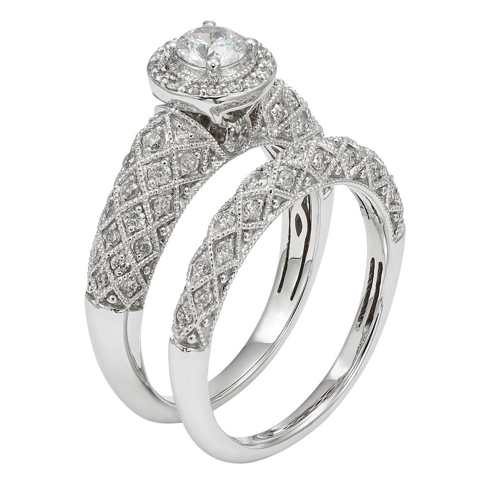 DIGNIFIED PLATINUM PLATED ZIRCON RING