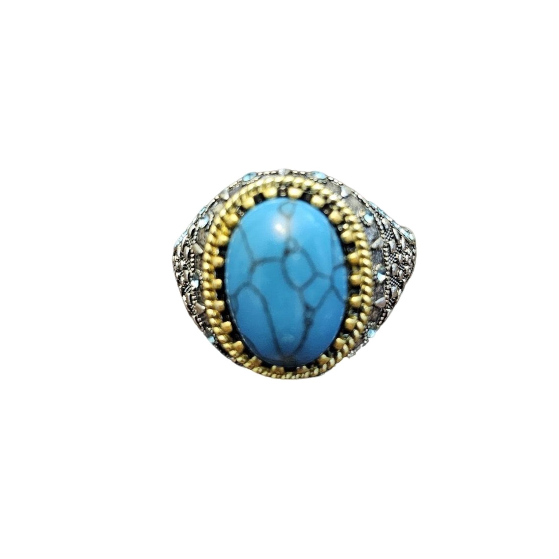 ELECTROPLATED TURQUOISE RING