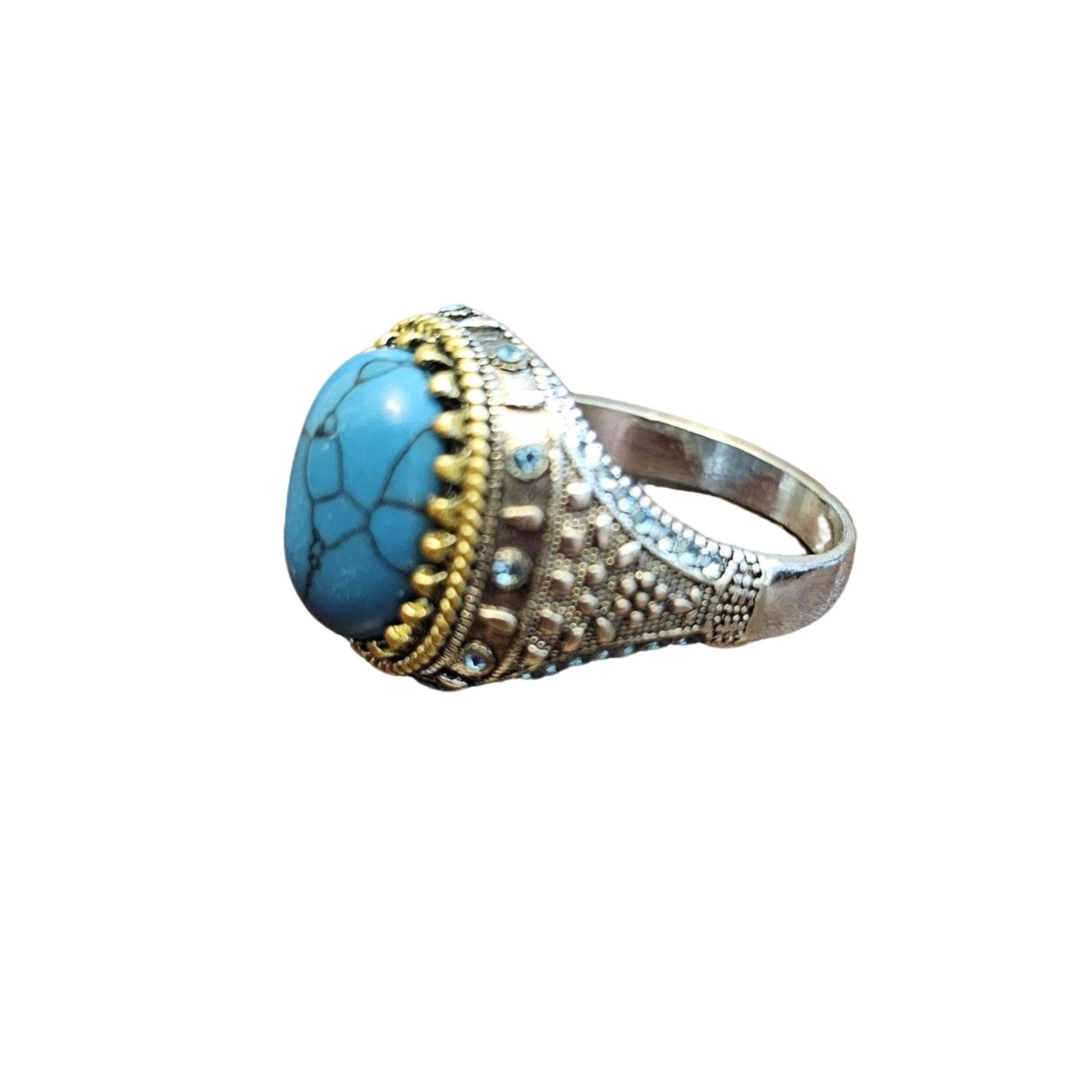 ELECTROPLATED TURQUOISE RING