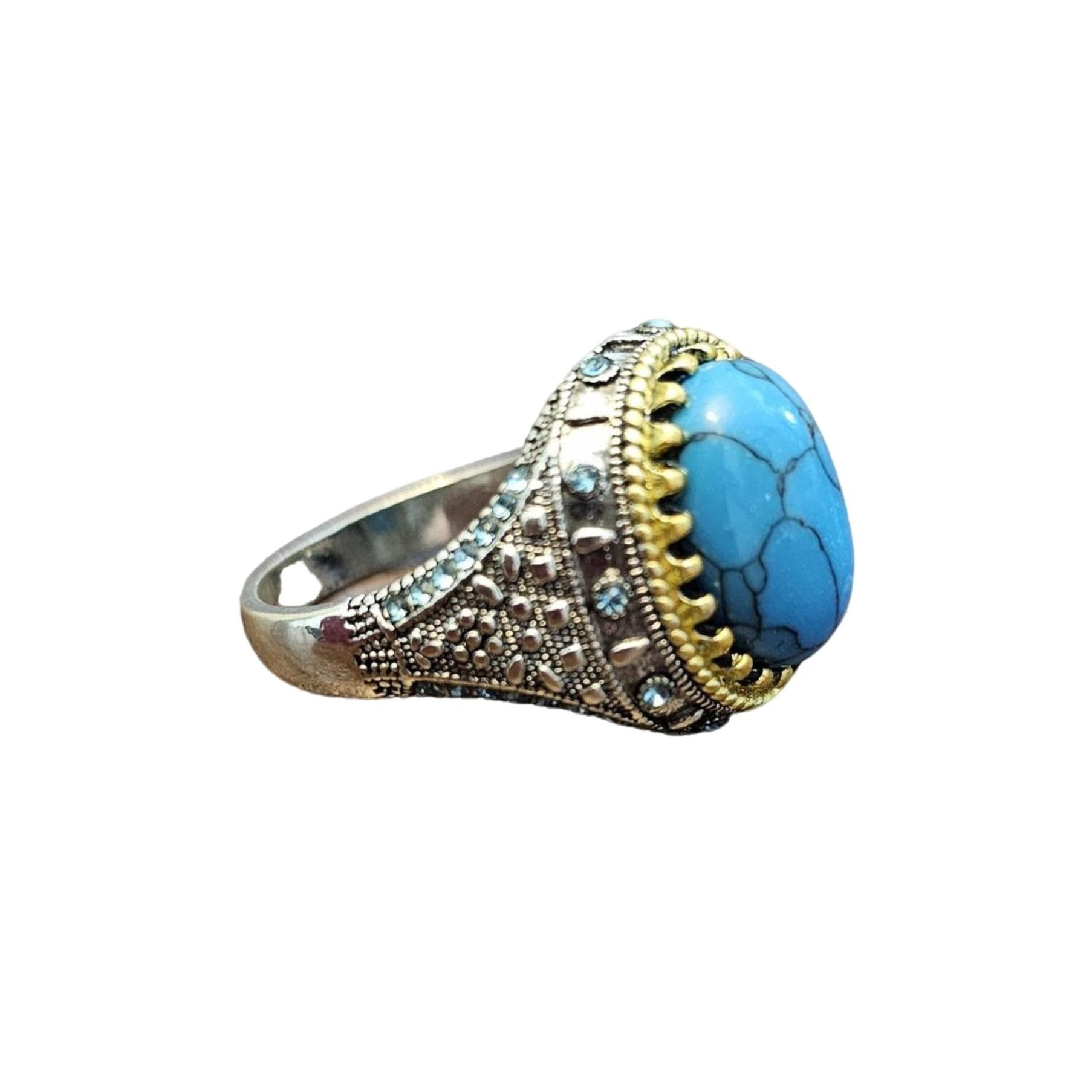 ELECTROPLATED TURQUOISE RING