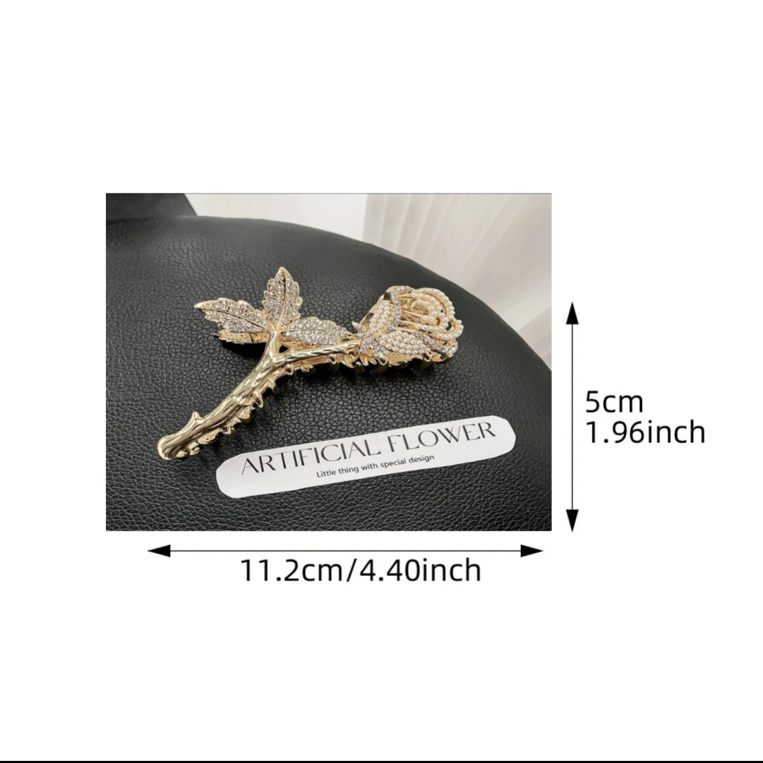ETHNIC ROSE HAIR CLAW
