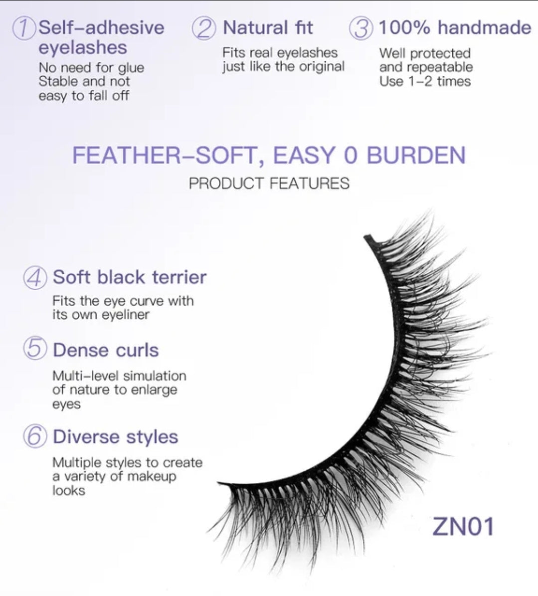 3D self adhesive eyelash style 5