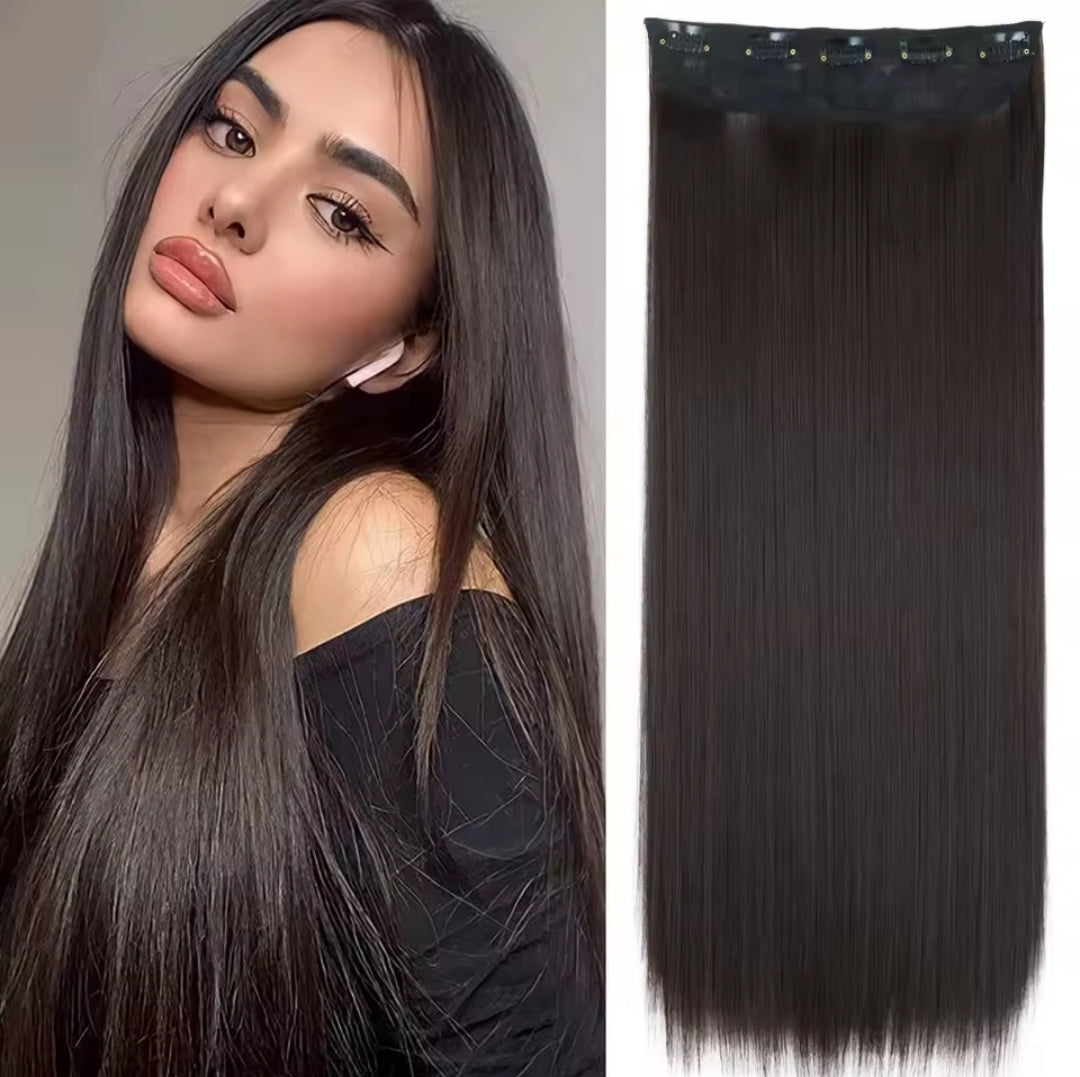 SYNTHETIC STRAIGHT HAIR EXTENSION (5clips)