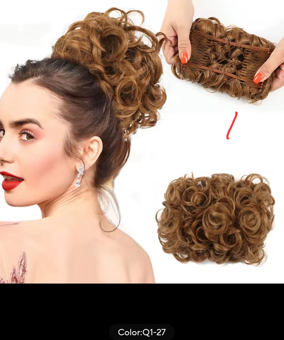 SYNTHETIC MESSY BUN WITH COMB