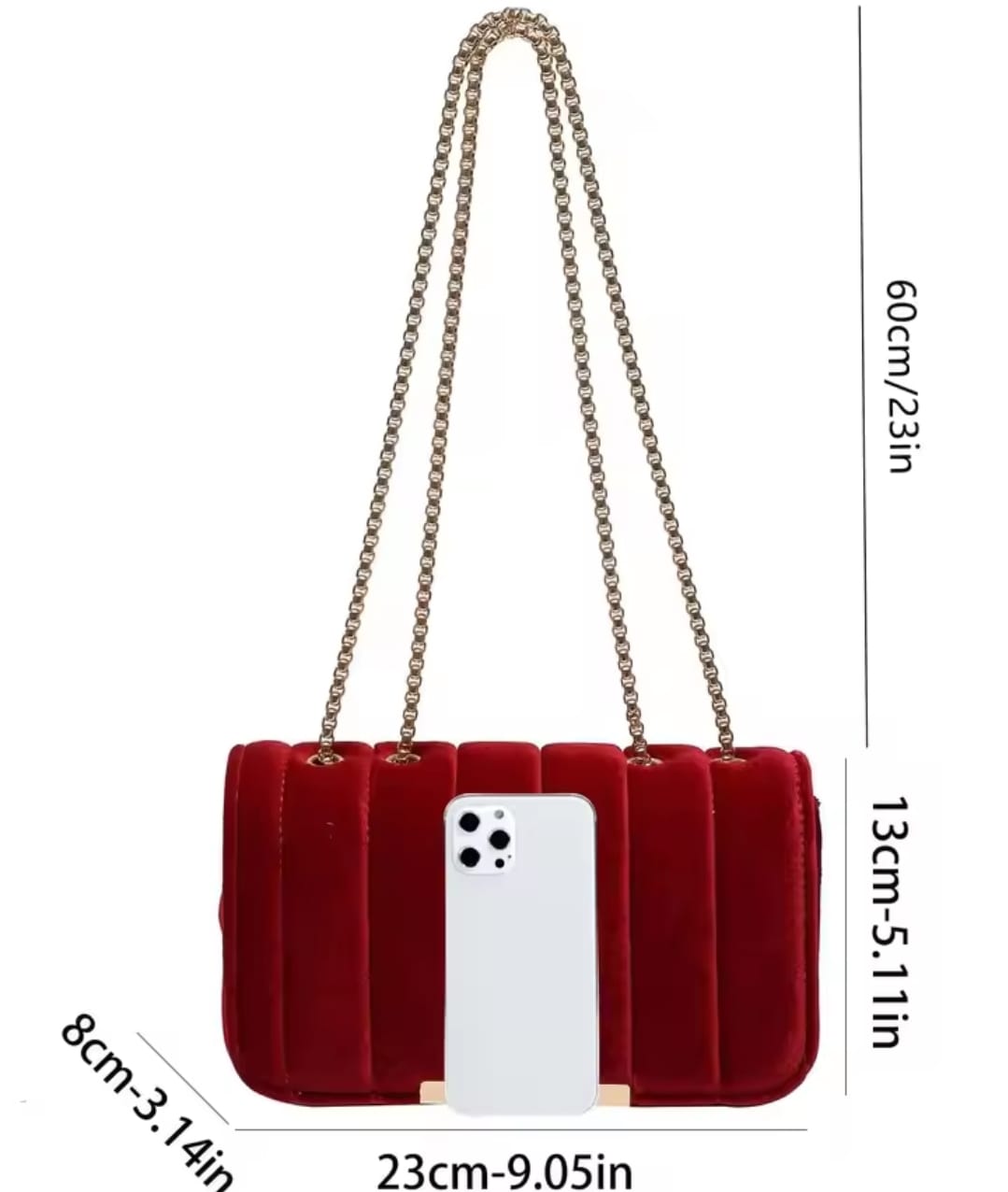 RED VELVET SHOULDER BAG