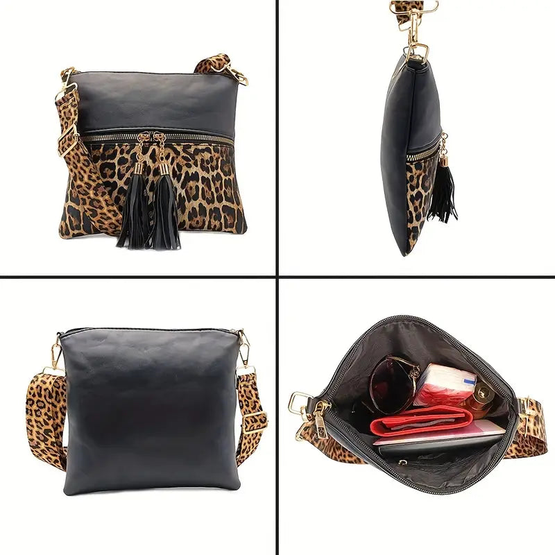 LEOPARD SLIM CROSSBODY BAG