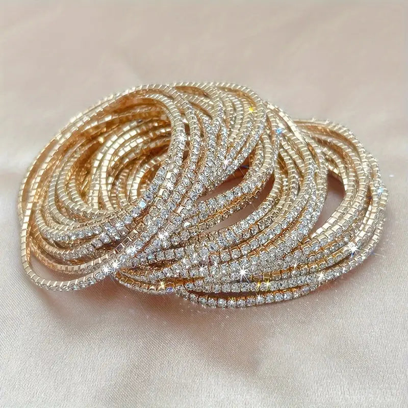 STRECHY SPARKLING BRACLET-12pcs