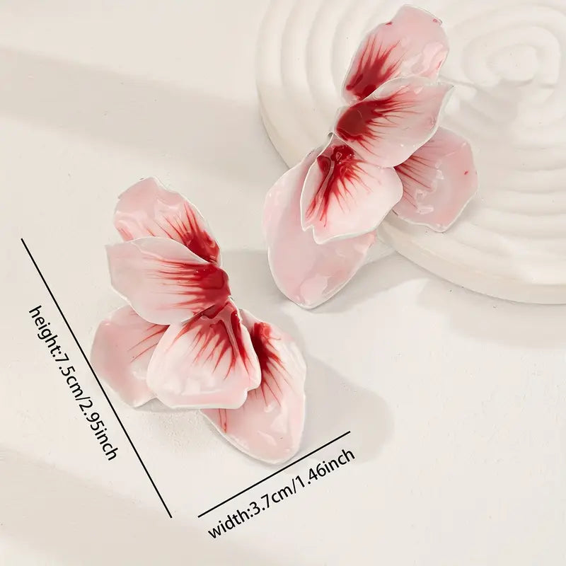 3D FLORAL PETAL EARRINGS