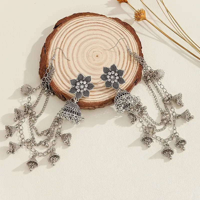 FLOWER JHUMKA WITH SAHARA