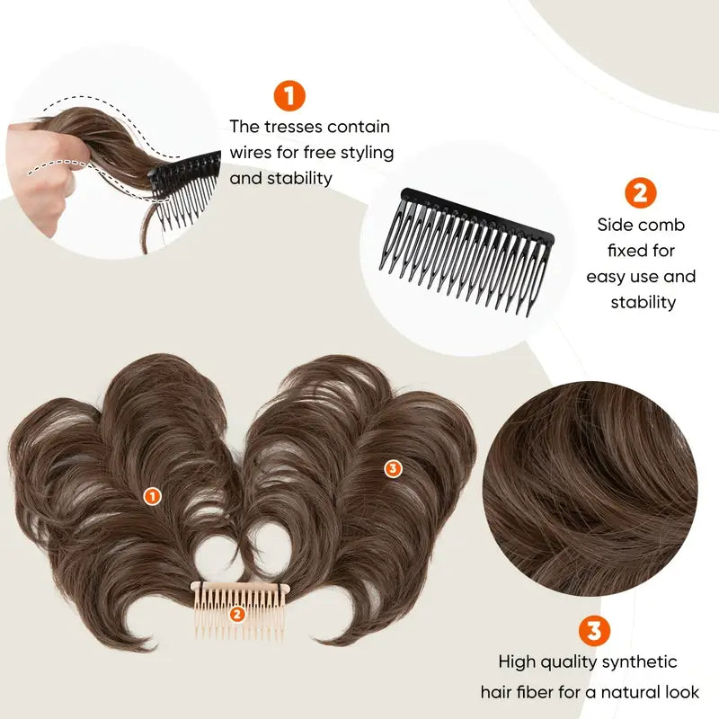 WAVY CLIP IN HAIR BUN