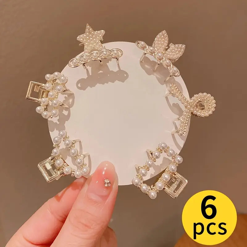 FAUX PERAL CLIPS (PACK O F 6)