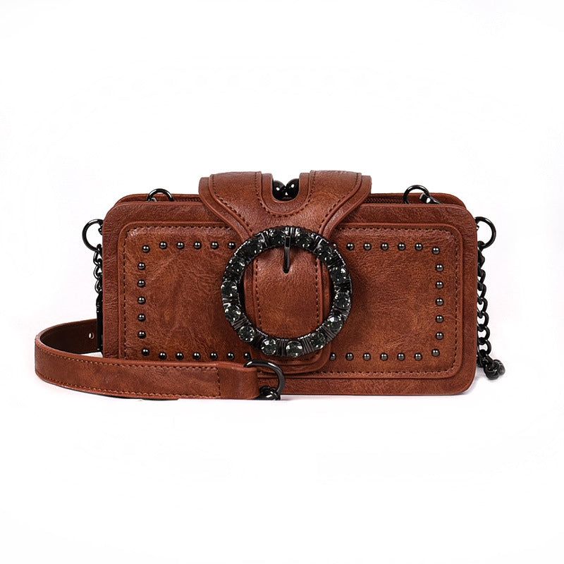 ROUND VINTAGE BUCKLE BAG
