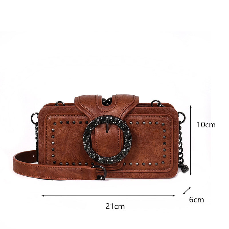 ROUND VINTAGE BUCKLE BAG
