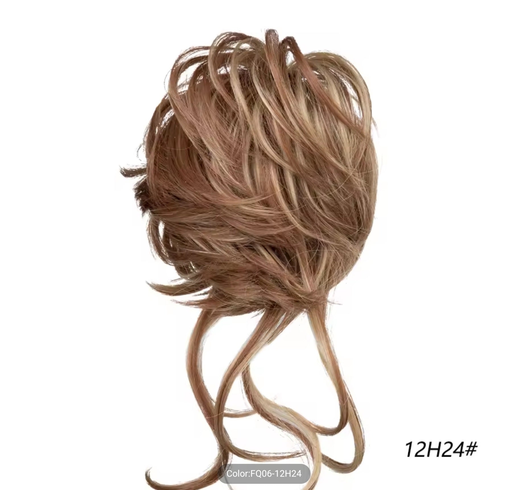 SYNTHETIC CURLY MESSY BUN SCRUNCHY